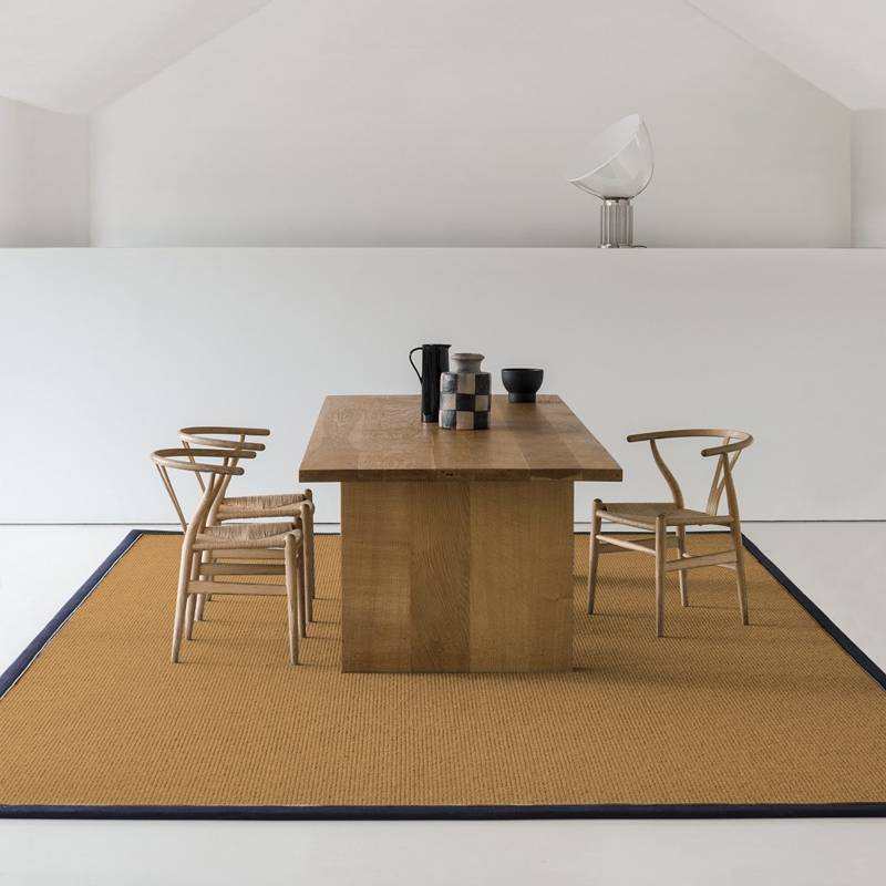 coir rug in designer kitchen