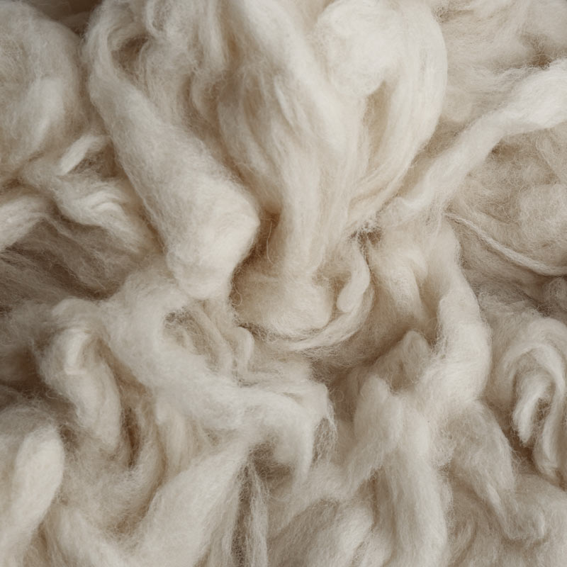 Wool rug fibre