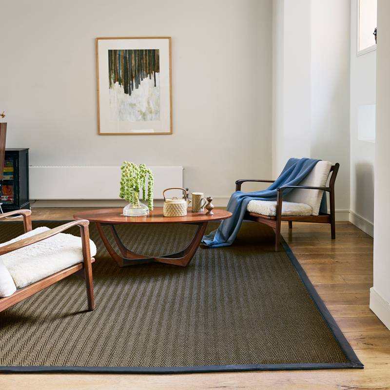 sisal rug in contmporary room